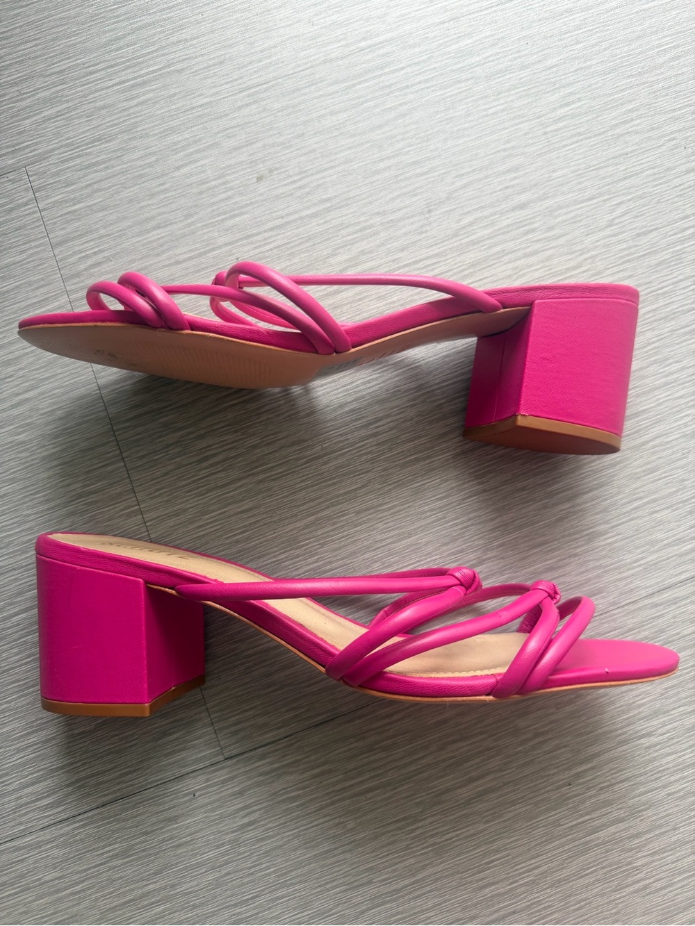 Schutz Princey Hot Pink Strappy Block Heel Sandals 10B NWOB - Picture 5 of 12